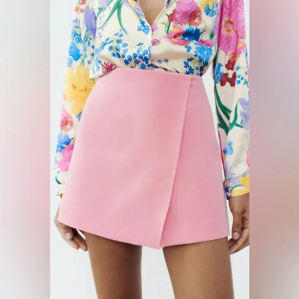Zara Pink Wrap Skort - Picture 4 of 7